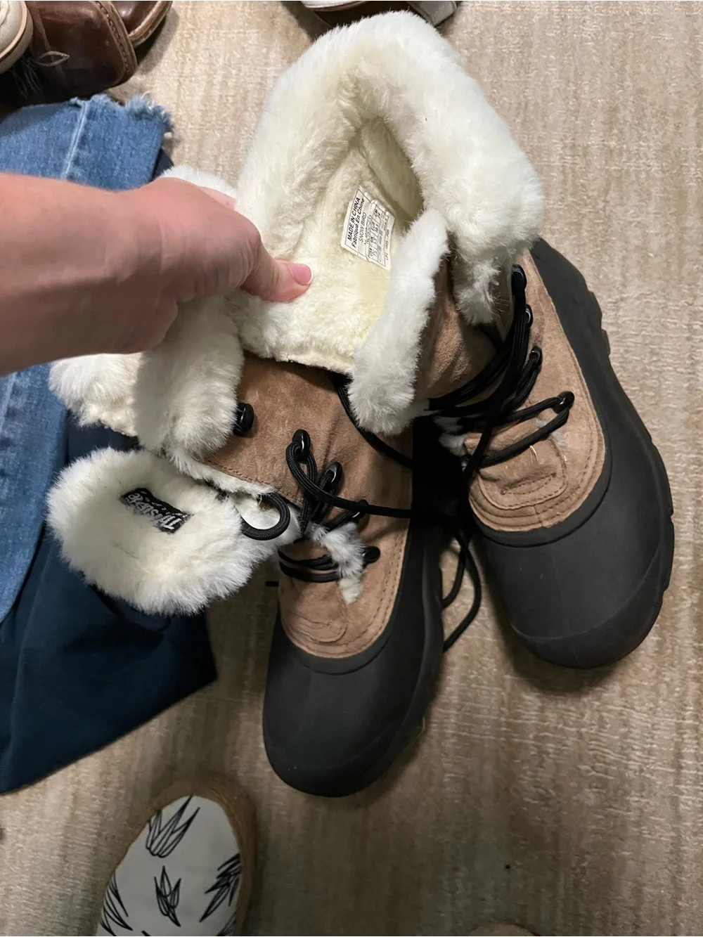 Sorel faux fur